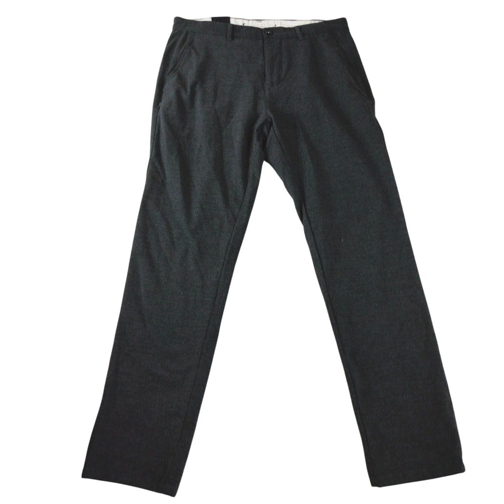 Zara Carrot Fit Trousers Charcoal Grey Marl Tapered Pant USA 32x 28 NEW